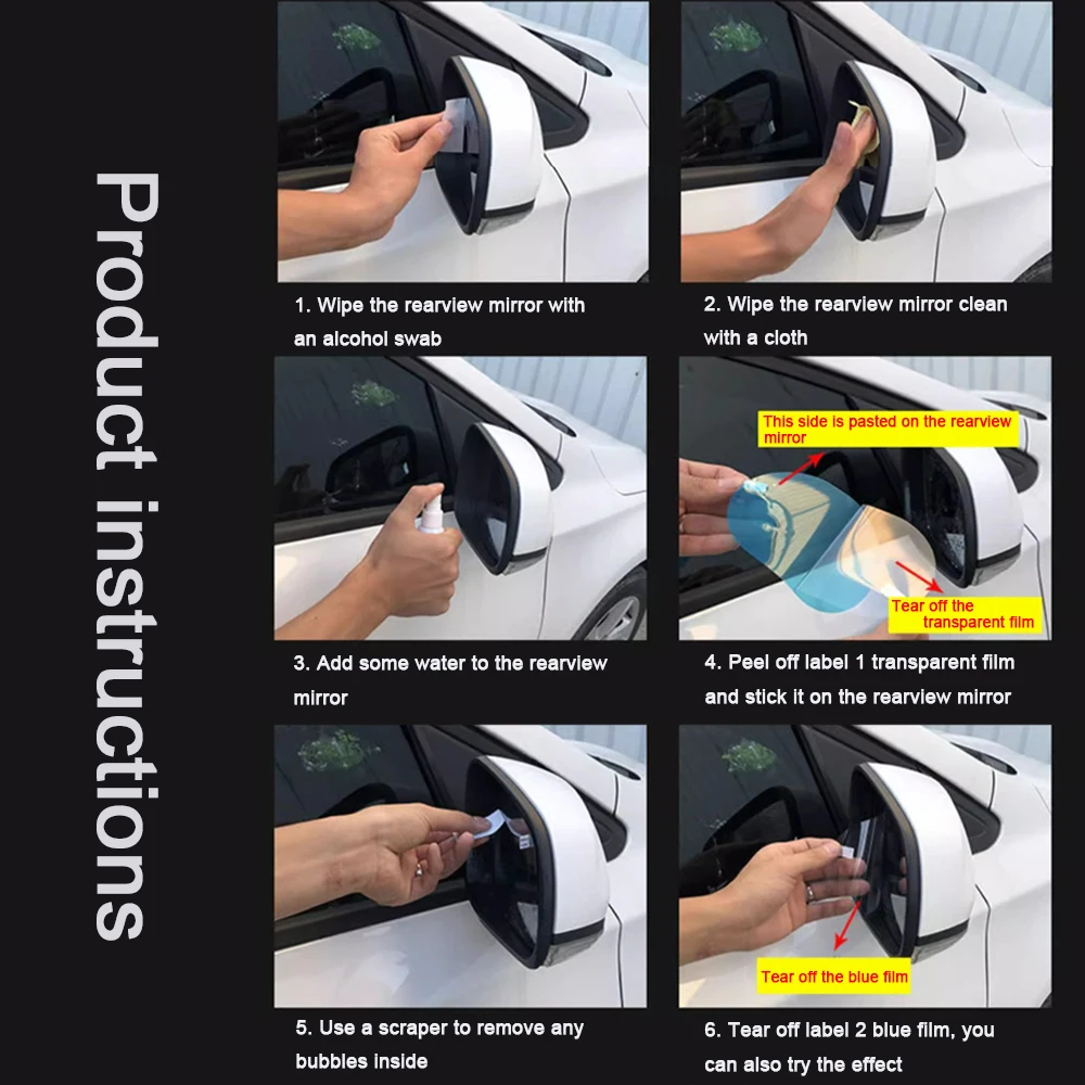 Waterproof Anti Fog Rearview Mirror Film for Cars