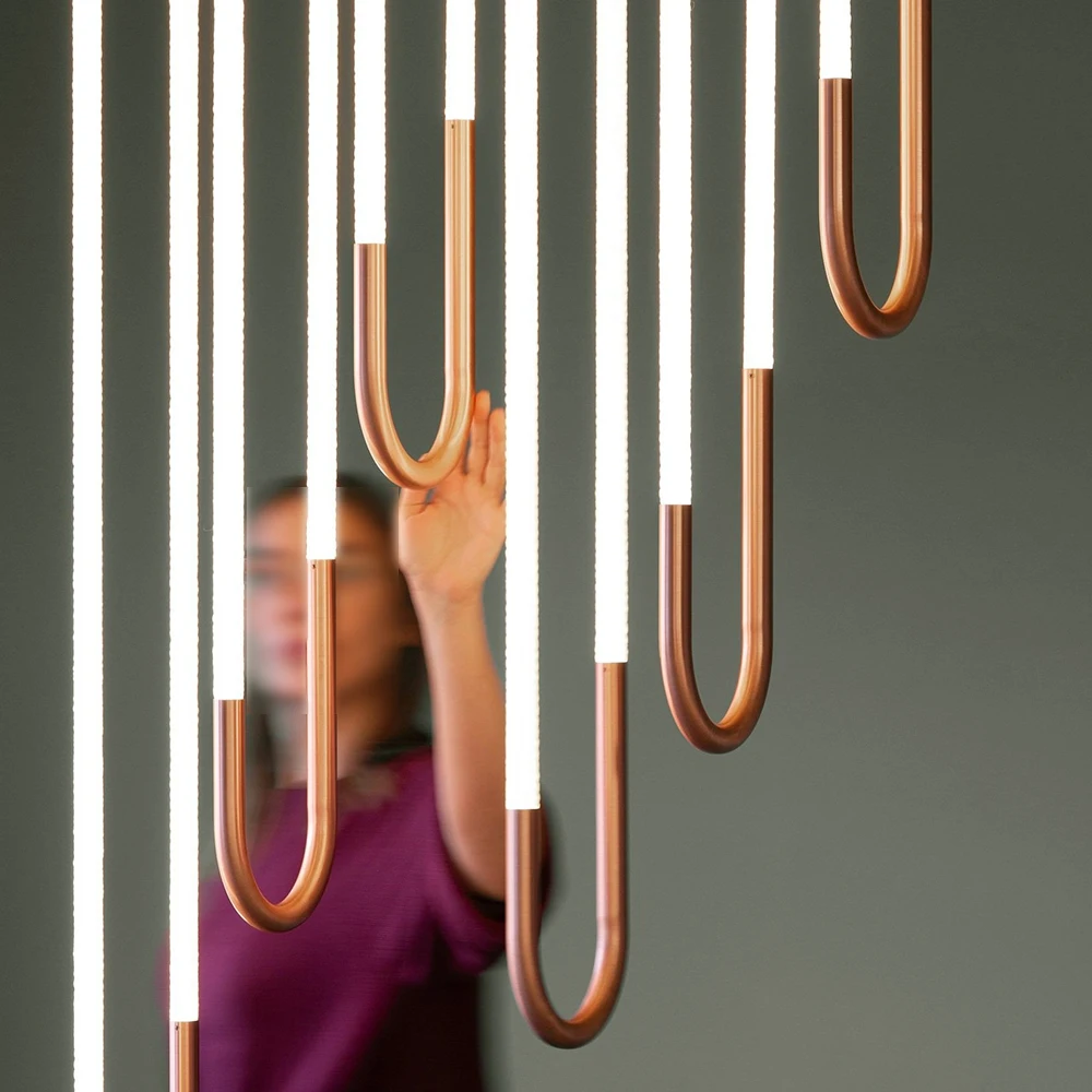 

Nordic Led Long Hose Chandelier for Table Dining Room Kitchen Bar Lusters Luminaires Pendant Lamp Home Decor Lighting