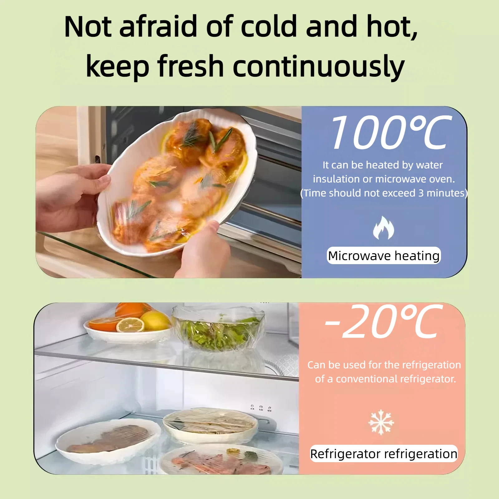 Eco-Friendly Reusable Silicone Food Wrap and Storage Covers