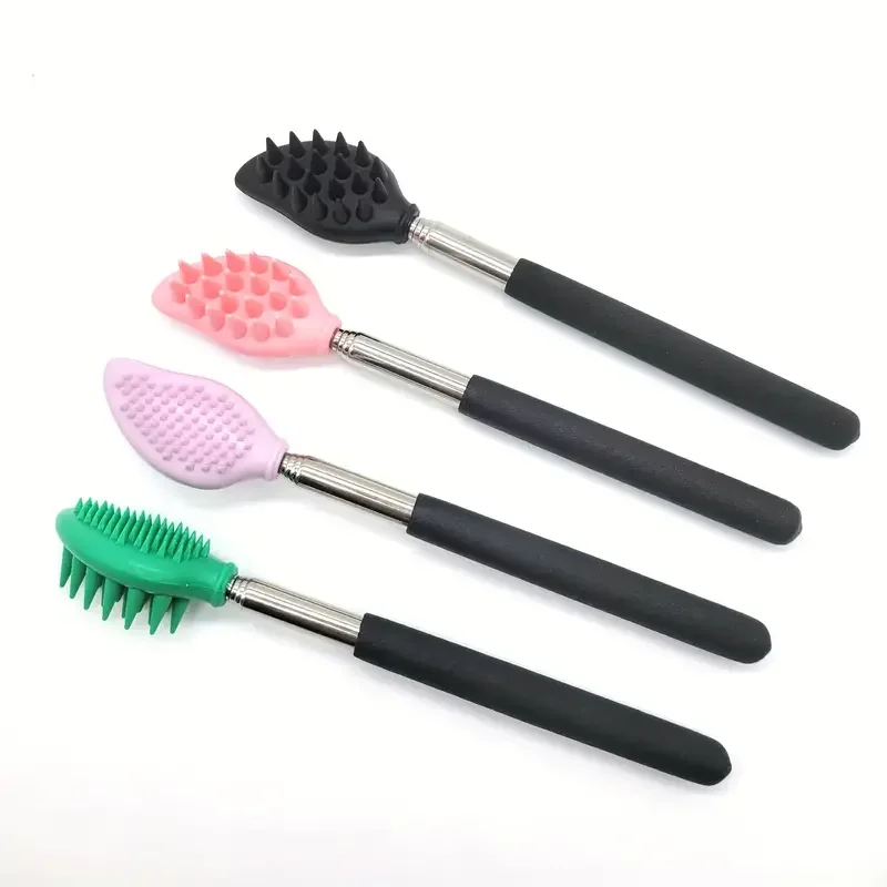 Back Scratchers Body Scrubber Retractable Back Scraper Soft Silicone