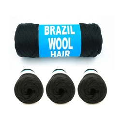 70g/ball Brazilian Wool Hair Yarn for Braiding African Wig Artificial Senegalese Twisting Wig Hair Attachment Knitting Salon