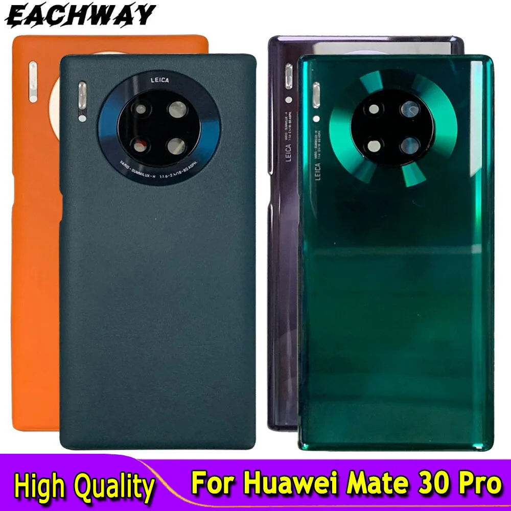 

Новая задняя Стеклянная Крышка батарейного отсека для Huawei Mate 30 Pro, задняя крышка корпуса, стекло с объективом камеры для Mate 30Pro, Крышка батарейного отсека