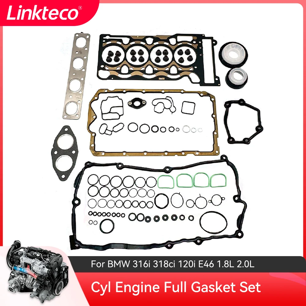 Cyl Motore Completo Guarnizioni Set Per Bmw 316I 318Ci 120I E46 1.8L 2.0L N46B20A N42B20A