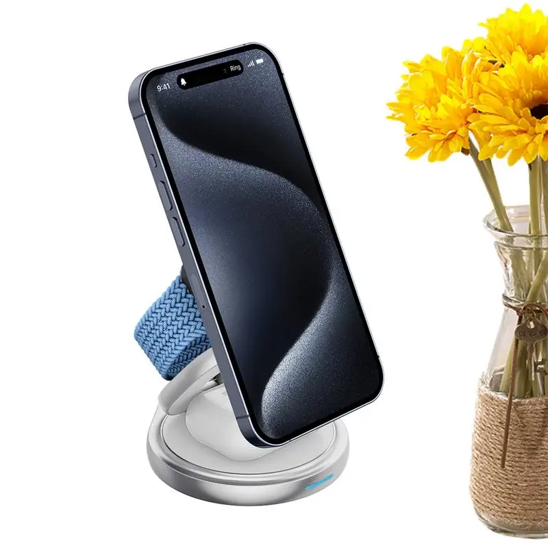 

Magnetic Phone Charger Wireless Fast Charging Foldable Charger Stand 360 Degrees Rotation Magnetic Phone Chargers Travel