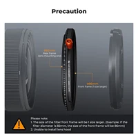 K&F CONCEPT Nano-C 3-in-1 Multifunctional Filter Variable ND2-ND32&Polarizing CPL Filter&Black Mist 1/4 Filter 37mm-82mm - Image 6