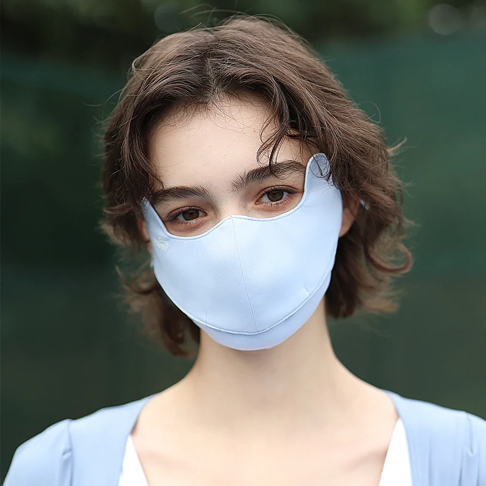 OhSunny Mask Sun Protection Cool Feeling Lining Anti-UV UPF 50+ Outdoor Open Mouth Breathable Facial Sun-proof Cover Unisex