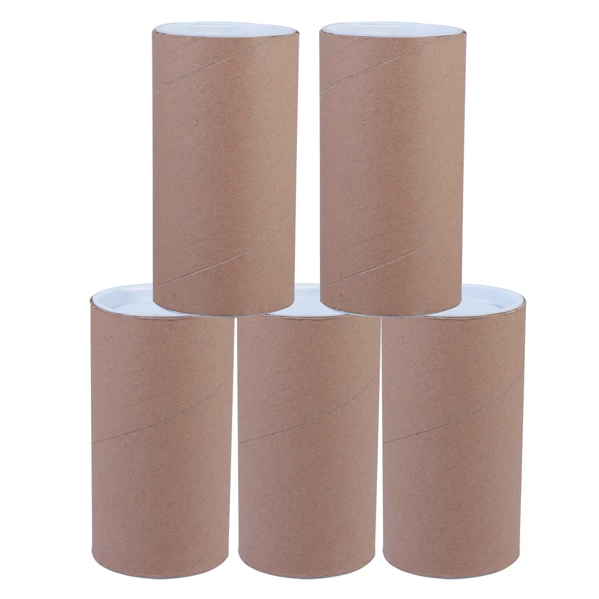 5Pcs 종이 보관 튜브 크래프트 메일링 튜브 자연색 강한 압력 방지 문서 배송 포스터 튜브 드로잉 롤
