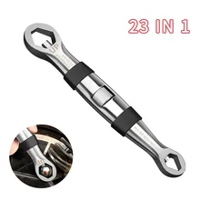 

Universal Wrench 23 In 1 Ratchet Wrench Set Adjustable Wrench 7-19mm CR-V Flexible Wrench Multitools Hand Tool for Car Repair