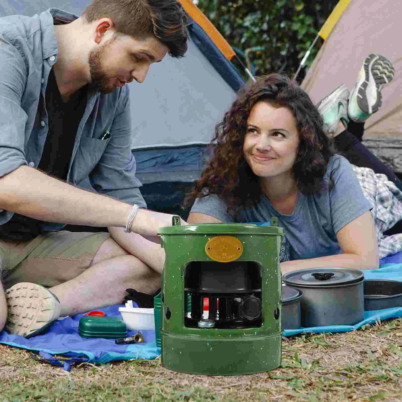 

Portable Tent Stove Barbecue Kerosene Stove Outdoor Heating Stove Camping Kerosene Stove for BBQ
