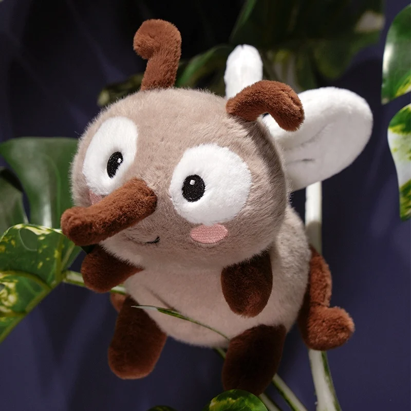 Summer Mosquito Plush Toys 13/20/30cm Cute Stuffed Bugs with Angry Face Fluffy Dolls for Room Decor Children's Birthday Gifts