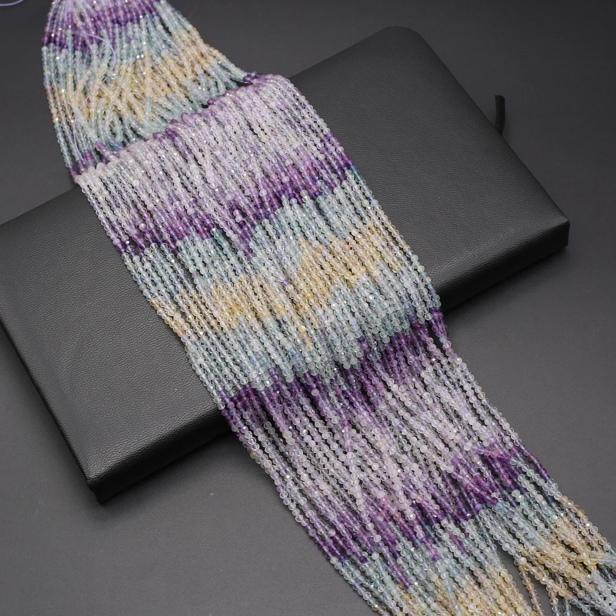 5 Strings Wholesale Natural Stone Fluorite Loose Spacing Beaded Jewelry Making DIY Necklaces Bracelet Earrings Accessories