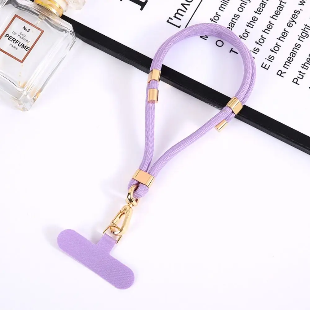 Fashion Adjustable Mobile Phone Lanyard Metal Nylon Anti-lost Phone Wrist Straps Universal Simple Keychain Pendant