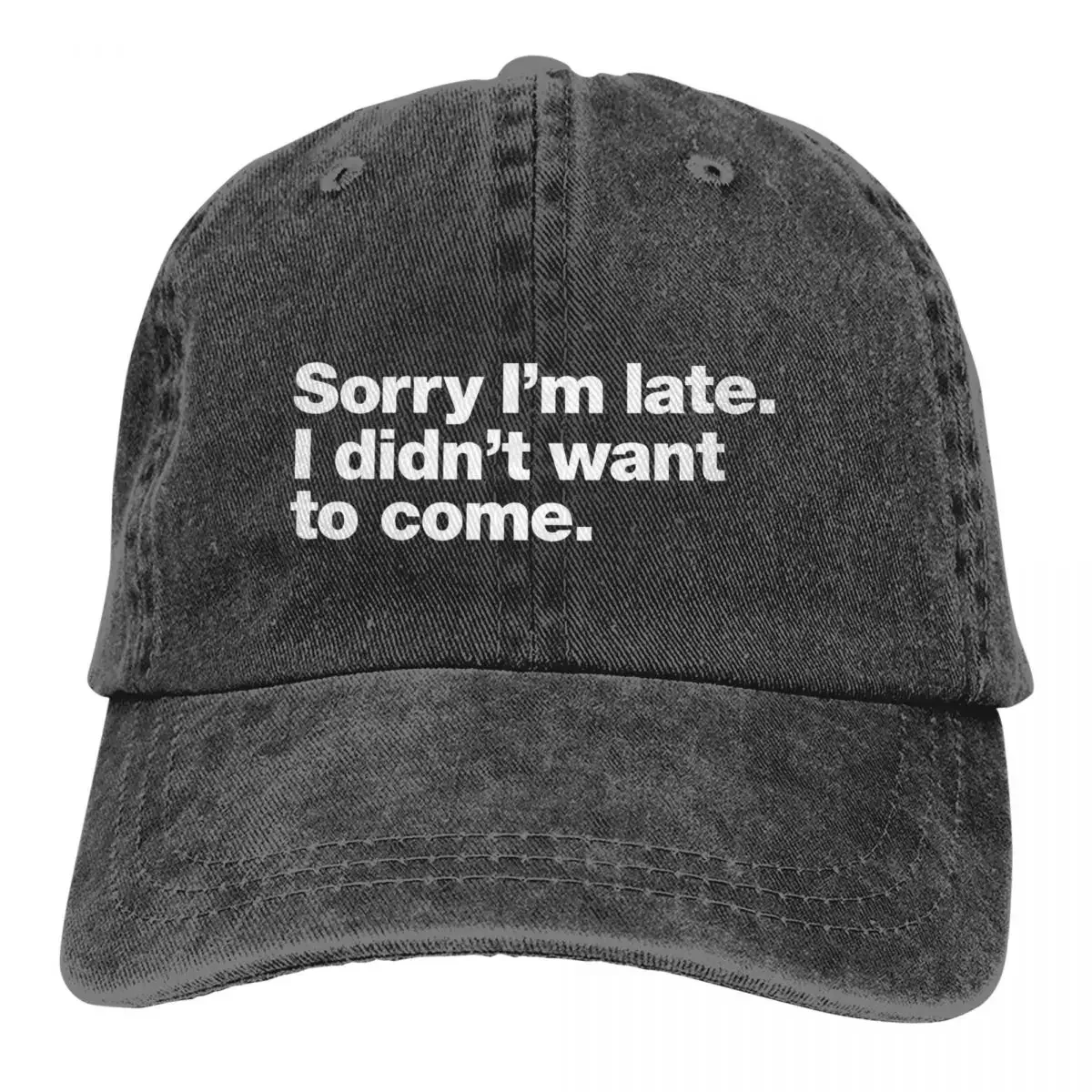 

Sorry I'm Late Baseball Caps Peaked Cap Sun Shade Hats for Men Women