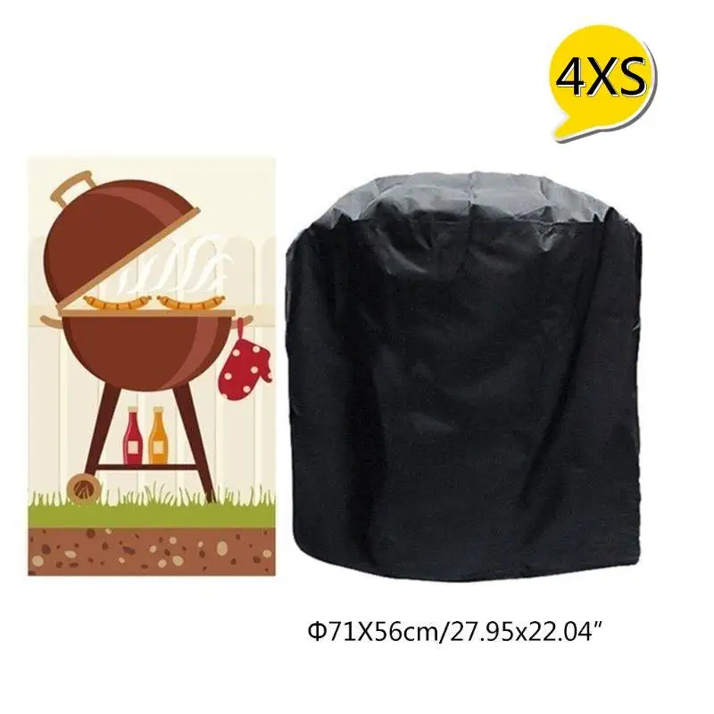 Heavy-Duty Waterproof & UV-Resistant Outdoor BBQ Grill Cover with Adjustable Straps
