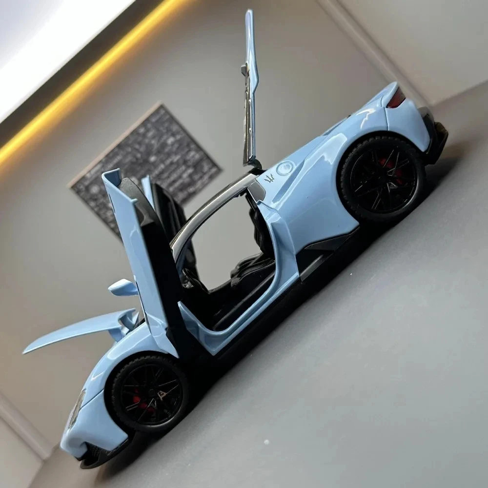 1:24 Maserati MC20 Alloy Sport Car Model Car Diecast Metal High Simulation Collection Vehicle Light Sound Toy Car Children Gifts 4