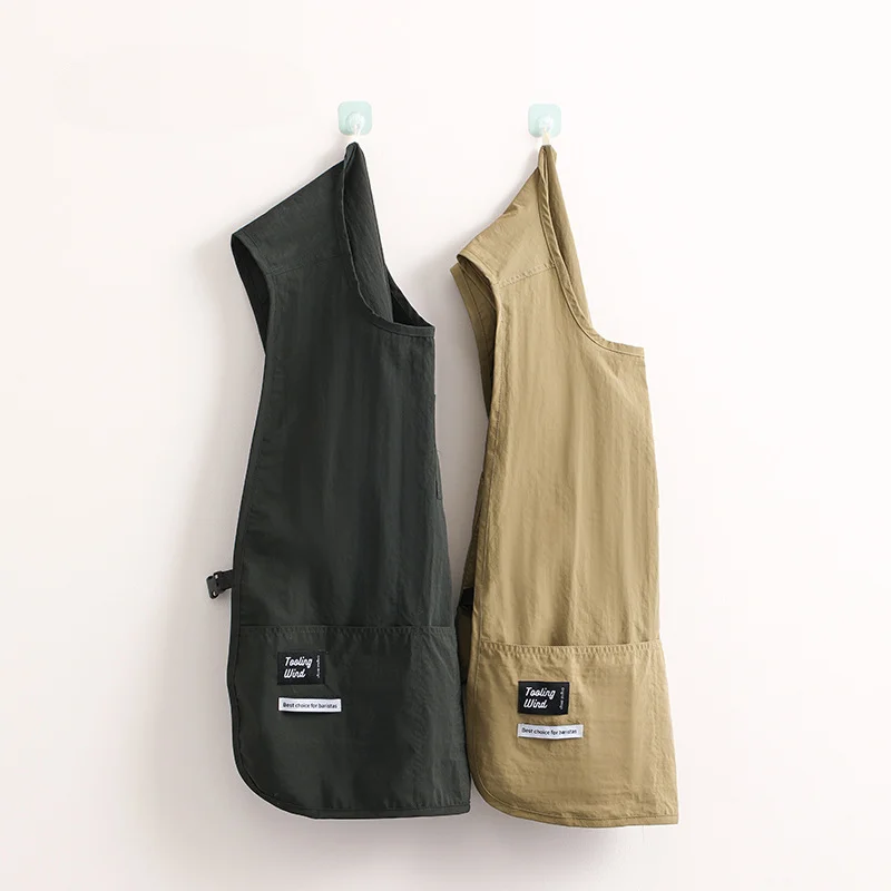 Apron Waterproof and Oil-proof Kitchen Catering Coverall for Men Coffee Milk Tea Dessert Shop Work Clothes for Women