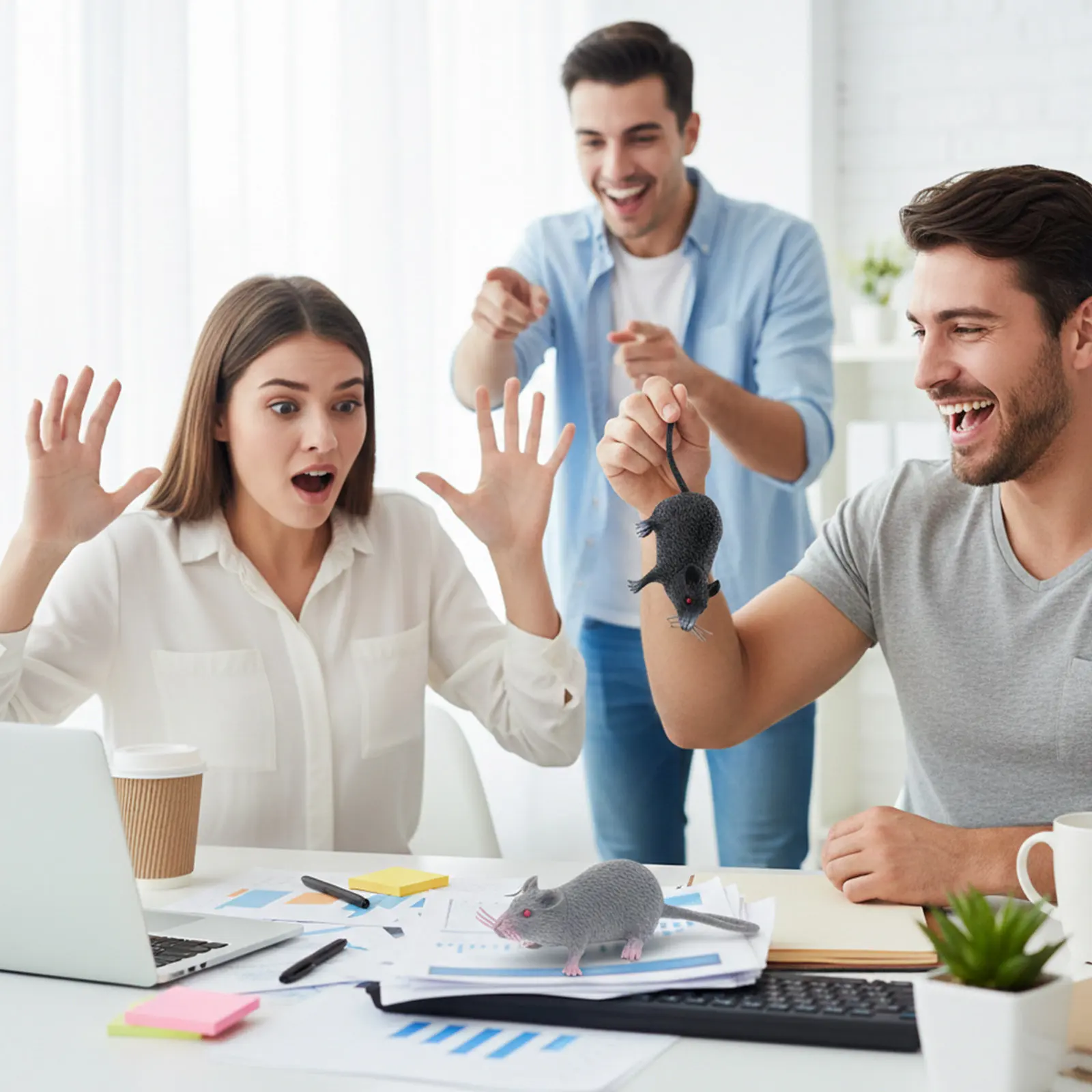 10Pcs 현실적인 가짜 쥐 시뮬레이션 장식 할로윈 장난 작은 플라스틱 마우스 실물 같은 무서운 파티 소품 장난 장난감 마우스