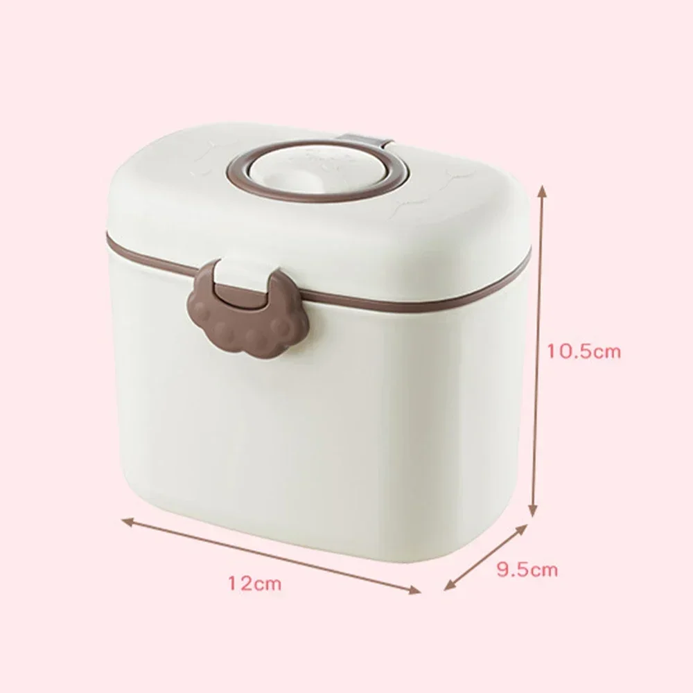 Baby Milk Dispenser Container Portable Milk Powder Boxes Carry Handles And Spoons For Outdoor Travel Activities