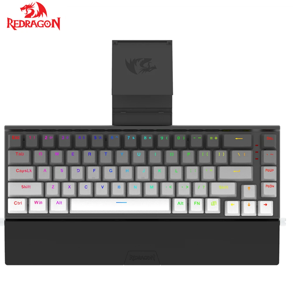 

Redragon K641 полностью металлические механические клавиатуры RGB подсветка 68 клавиш PBT колпачки игровые клавиатуры синие красные переключатели для Mac PC