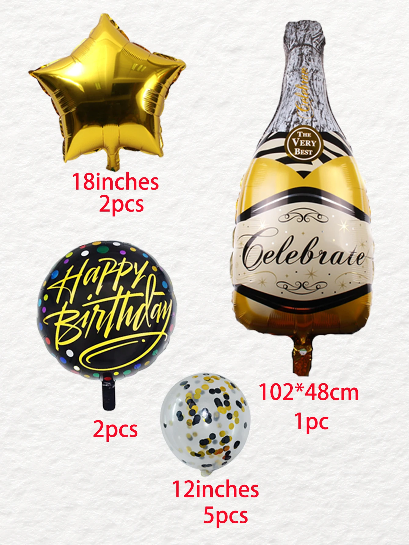 ballonfritz® Set di palloncini con bottiglia di champagne e vetro – XXL in pellicola blu come decorazione per matrimonio, saluto, regalo per feste o sorpresa