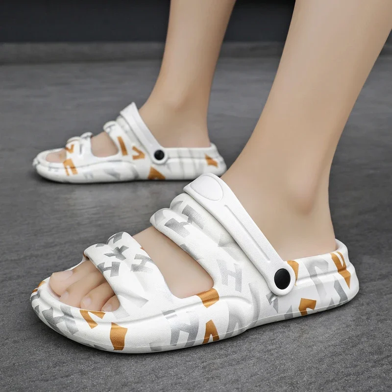 

Men Sandals Home Slippers Women's Soft bottom Thick Bottom Slippers 2024 Summer Sandals Couple Slippers Anti-slip Bathroom Shoes