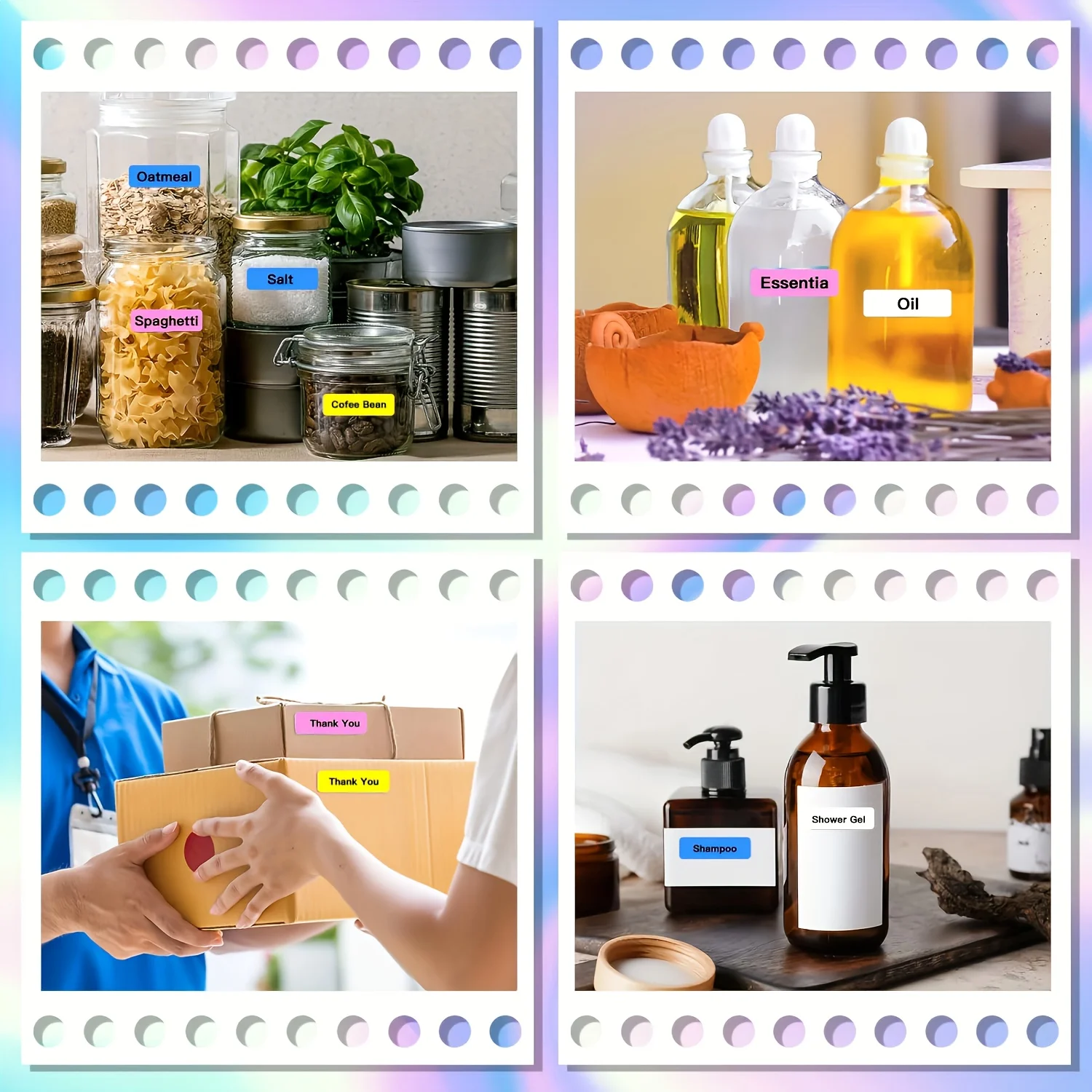 High-Resolution Colorful Adhesive Stickers, 57*25mm,, Office Labels, Photo Labels, Suitable for Mini Printers, Ideal for Inkless