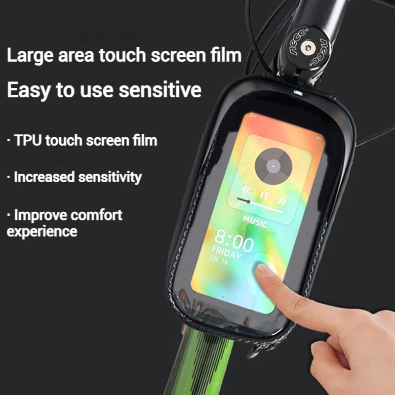 1pc PVC Mountain Bicycle Bags Touch Screen Cycling Bag Cycling Equipment MTB Road Bike Bag Phone Case Bike Accessories 4