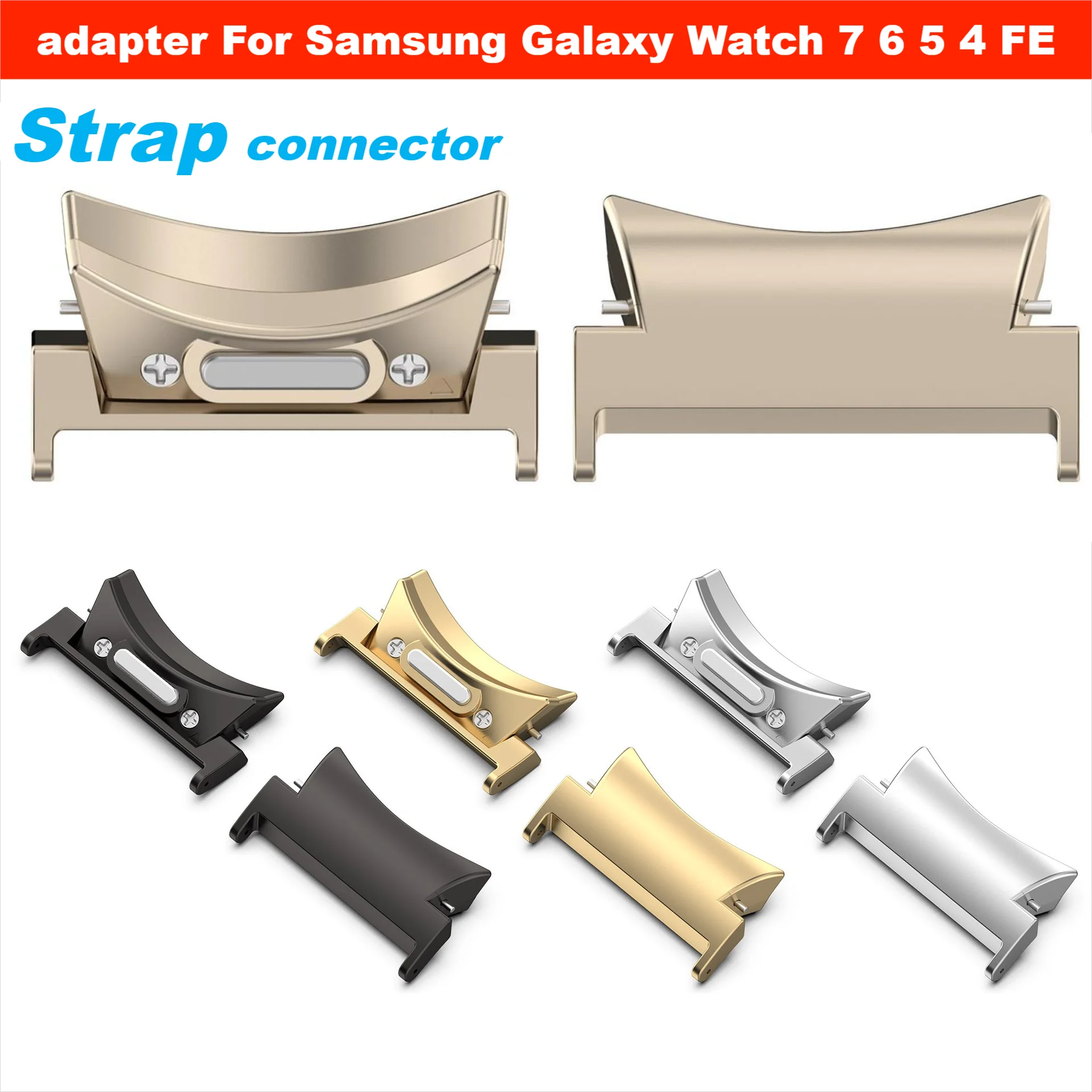 Universal Button Strap Connector for Smartwatch Bands - 20mm/22mm Adapter