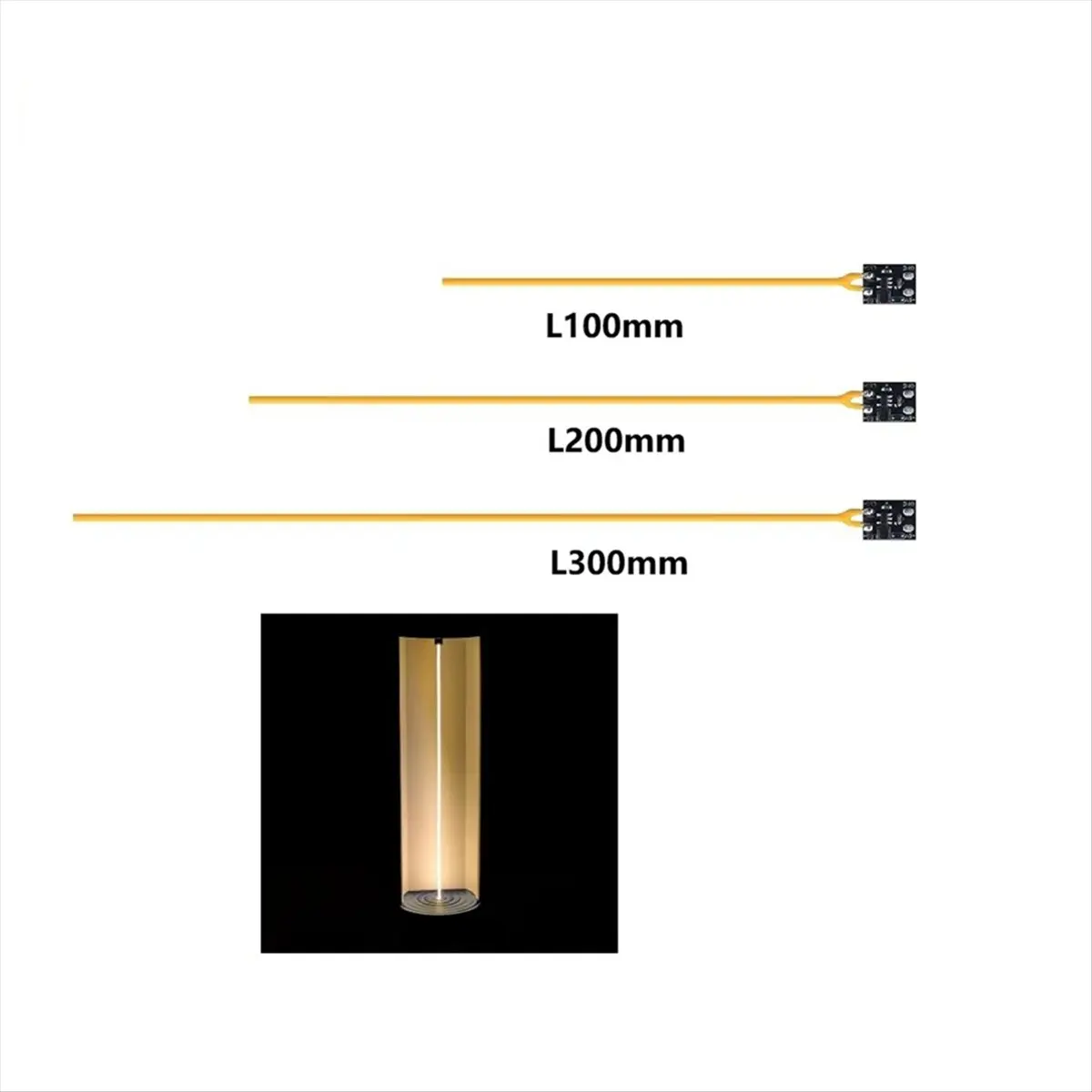 정시- Bambu COB 라이트 스트립 DIY용 고휘도 조명 LED 스트립, BambuX1/P1/A1 3D 프린터용 길이 200mm