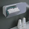 Wall-Mounted Bathroom Organizer With Flip Lid - Dustproof, No-Drill Cotton Swab Storage Box For Home Essentials 6