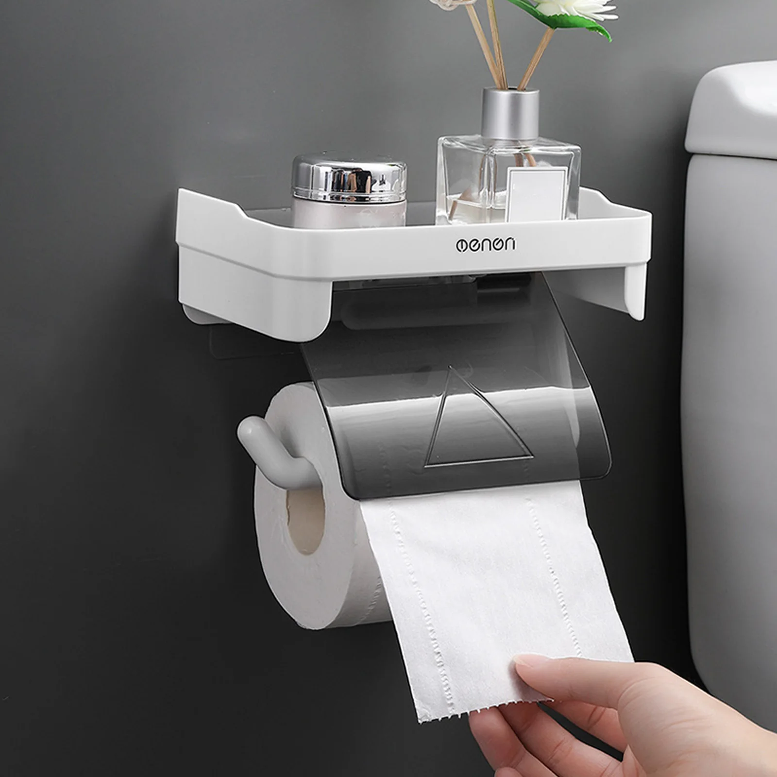 Toilet Paper Holder With Shelf Wall Mounted Toilet Paper Roll Holder Toilet  Tissue Holder For Bathroom Washroom