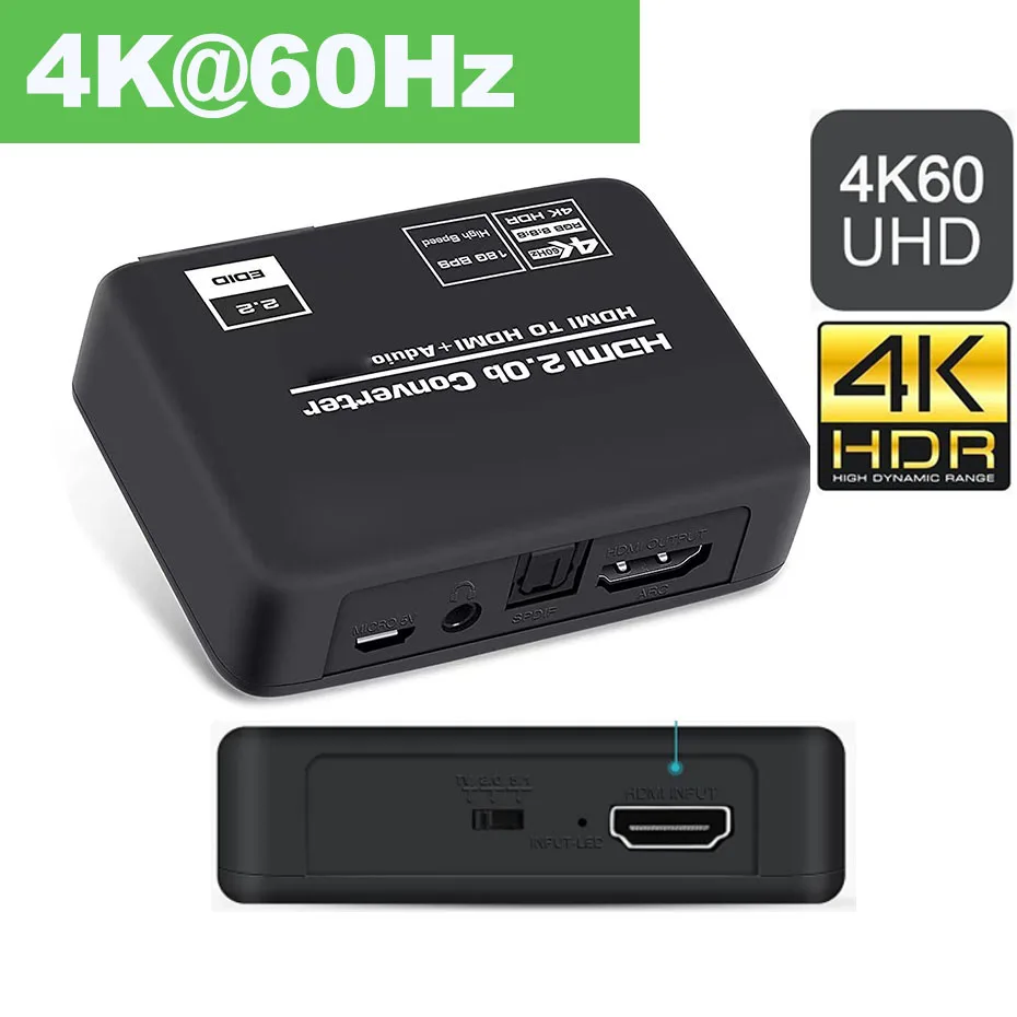 HDMI 2.0   ȯ, PS5 Xbox ø X, SPDIF + 3.5mm  , 4K 60Hz