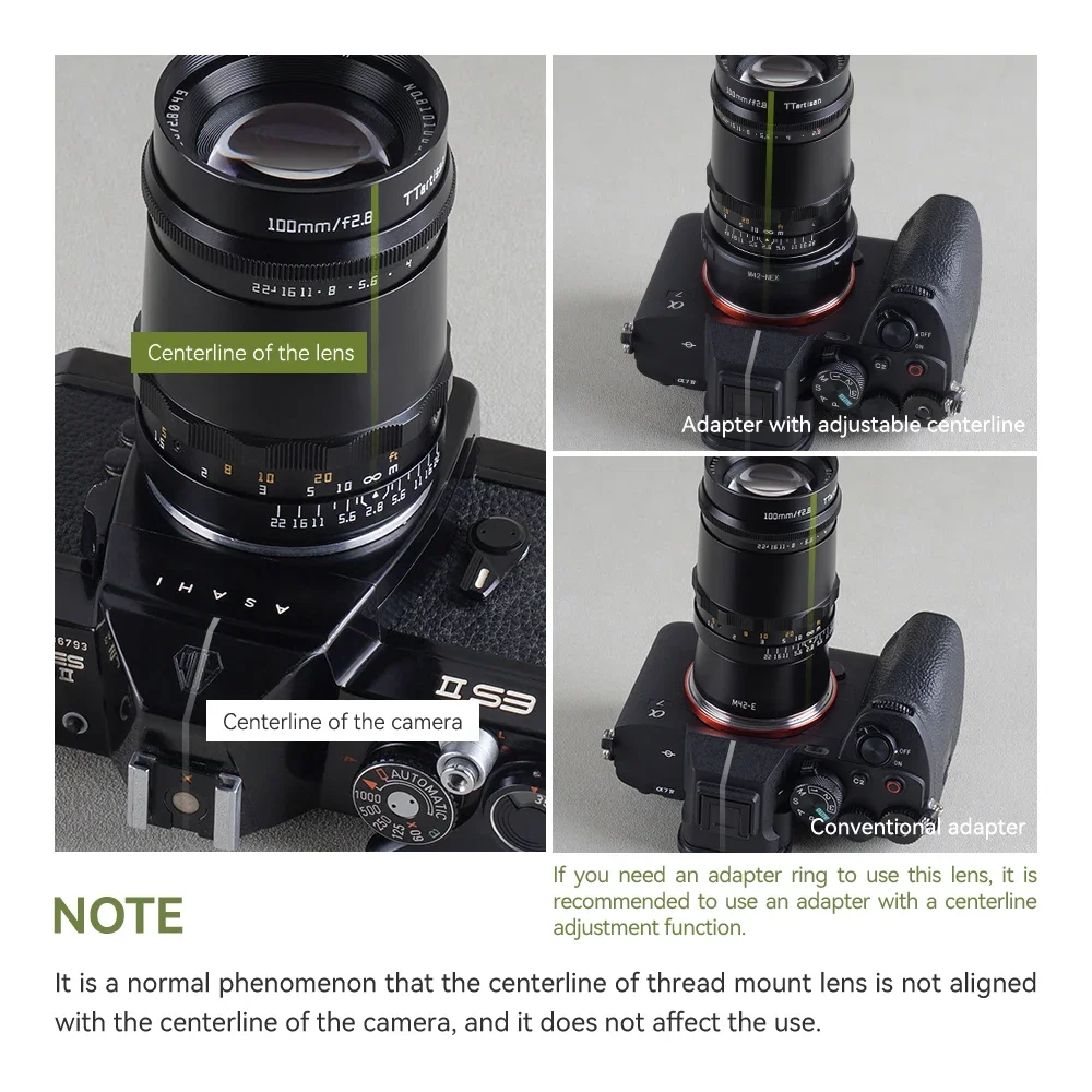 TTartisan 100mm F2.8 バブルボケレンズ M42 マウントカメラと