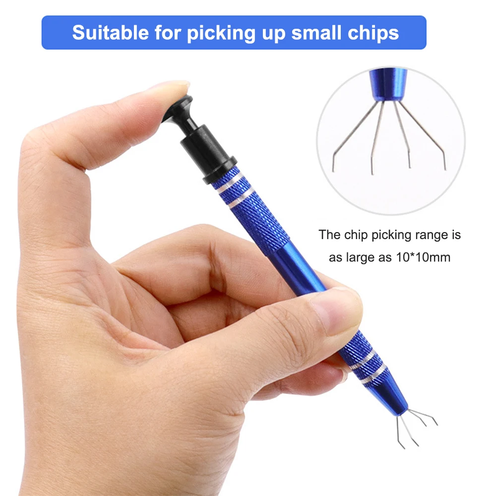 Tweezers IC Extractor BGA Chip Gripper SMD IC Suction Pen Electronic Component Grabber Extractor Pickup BGA Chip Picker