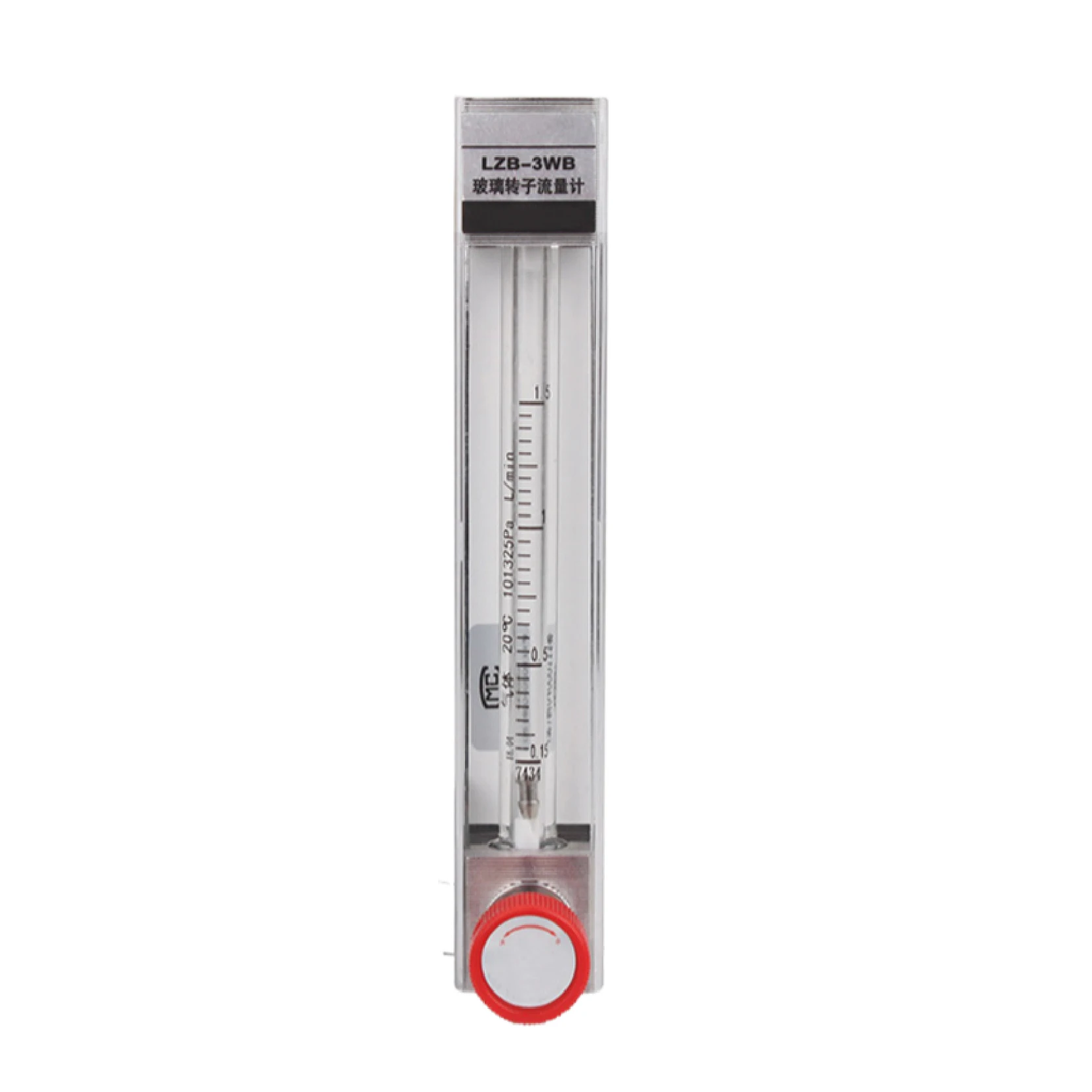 LZB-4WB Glass Tube Flow Meter Rotameter for Gas Liquid Air Water Oxygen Nitrogen Adjustable