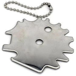 Portable Metal BBQ Grill Scraper and Scrubber Tool (Silver)