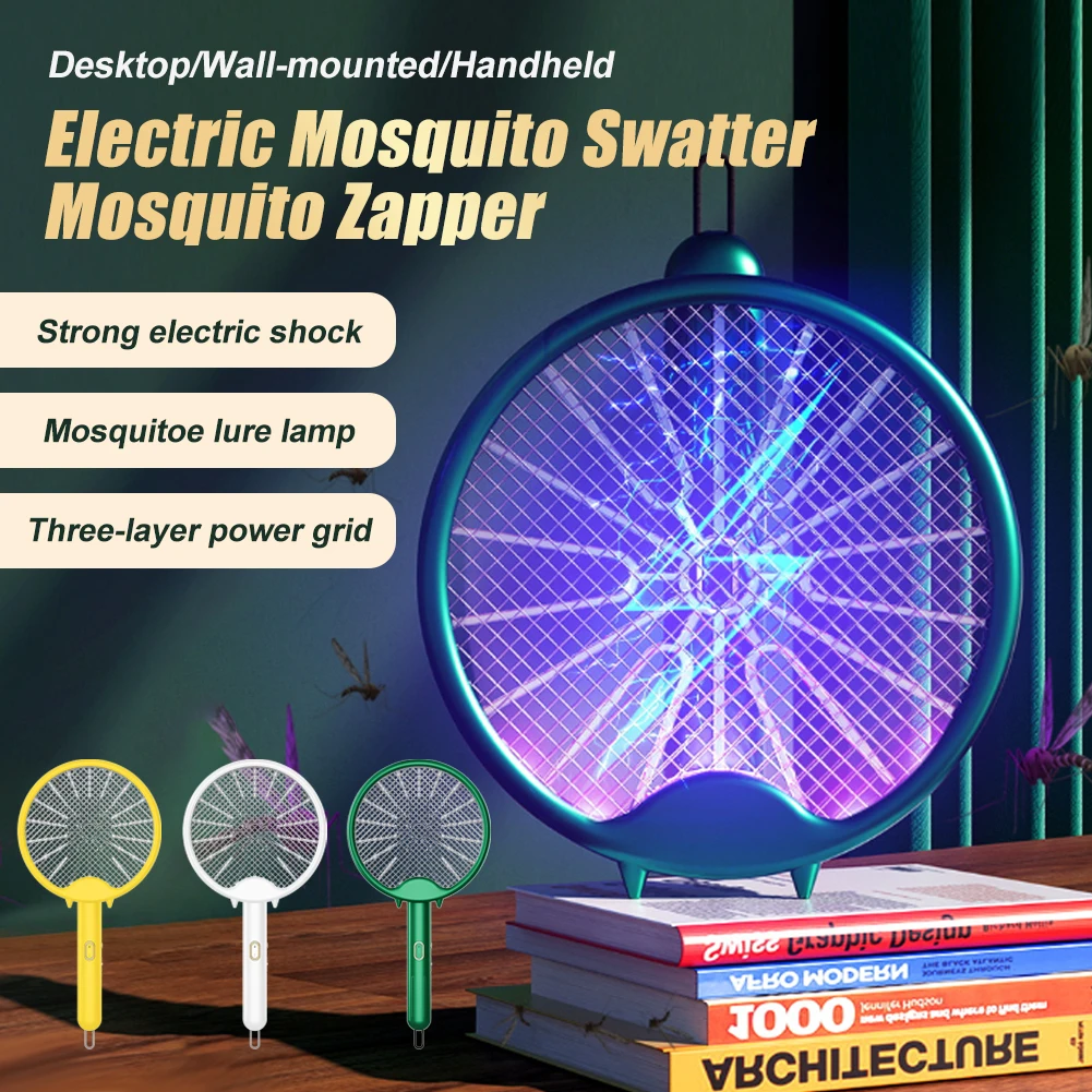 

Smart Home Mosquito Swatter Handheld Handsfree Mode Attract Mosquitos Flies Killer Summer For Camping Hiking Office Barbecue