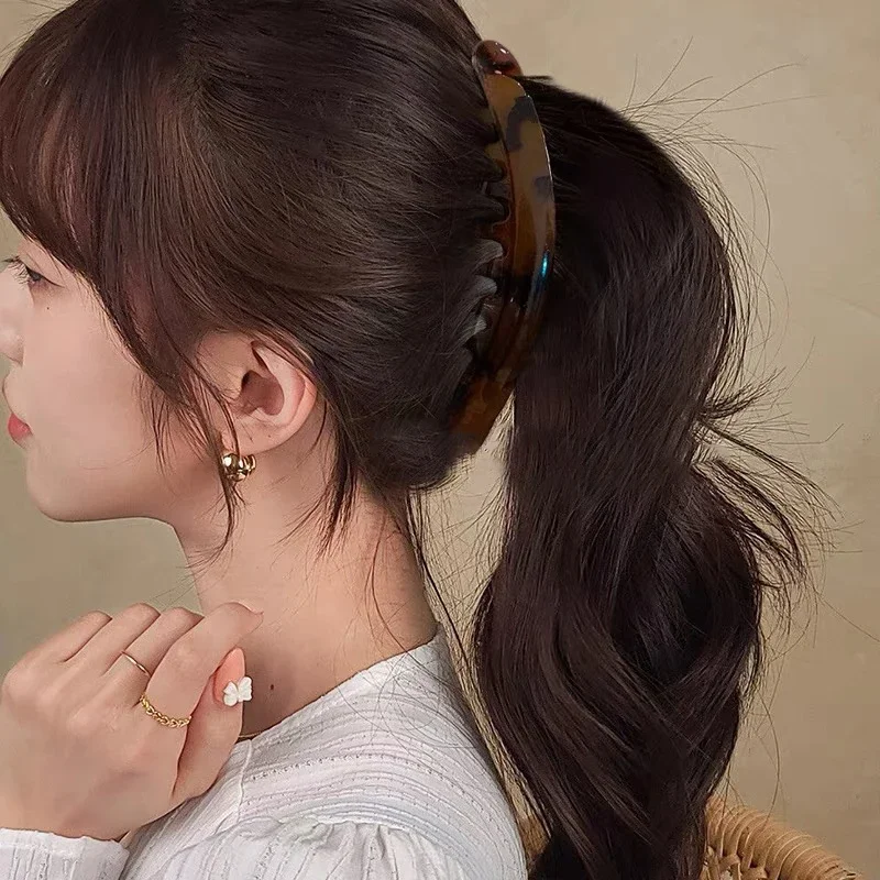 Elegant Solid Color Banana Hair Clip - Fashion Hair Accessory & Stylish Ponytail Barrette