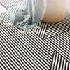 Special-Shaped Thick Plush Mat, Irregular Carpet, Black and White Line Rug, Bedroom Cloakroom, Dresser, Art Design 4