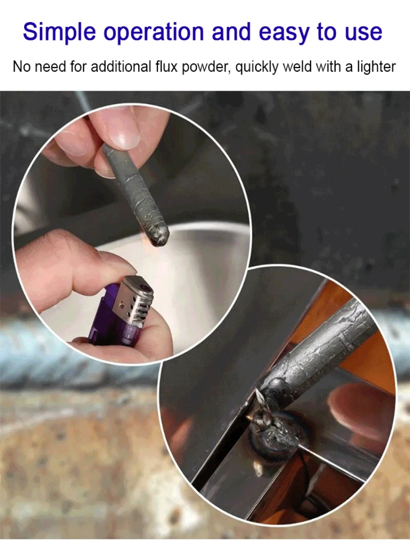 Household welding rod repair copper iron aluminum stainless steel low temperature welding rod 3/6/9/12/15sticks welding rods aluminum welding rods tin solder rod