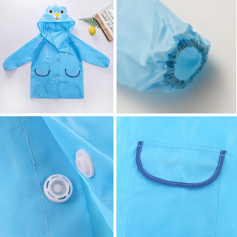 Cartoon Animal Style Waterproof Kids Baby Raincoat for Children Rain Coat Rainwear Student Poncho Rain Coat Kids