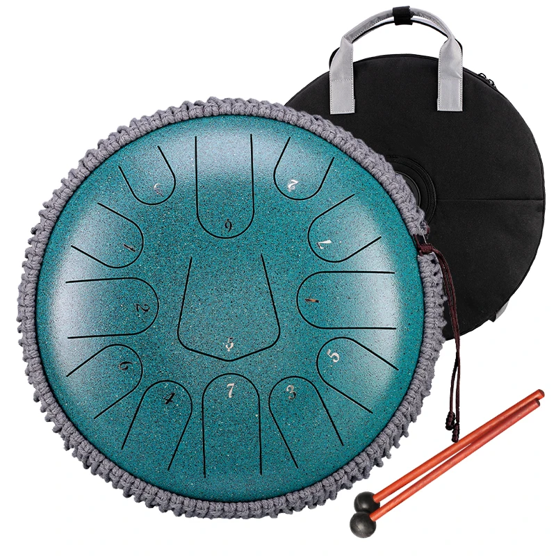 

Hluru Steel Tongue Drum 13 Note 12-Inch Drumset Percussion Instrument Other Musical Instruments TS13