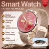 LIGE New Smart Watch Women 1.43 inch 466*466 AMOLED Screen IP68 Sports Waterproof Heart Rate Monitor Ladies Smartwatch Men Gift 1