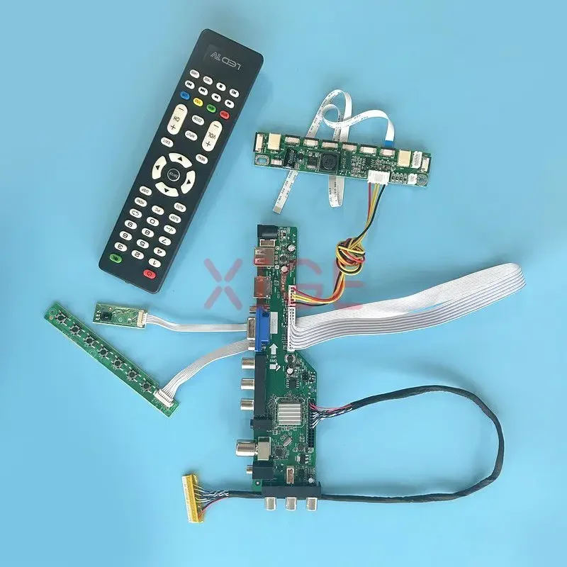 Плата контроллера ЖК-драйвера для MT185GW01 M185XW01, 30-контактный LVDS AV + USB + DHMI + VGA 1366*768, комплект для самостоятельной сборки 18,5 