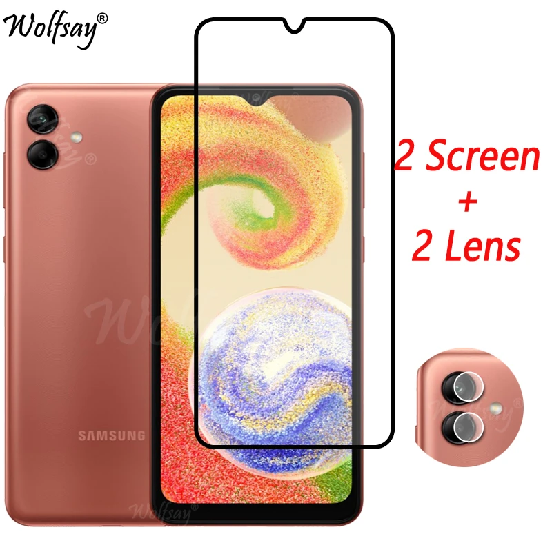 Vetro Temperato A Copertura Totale Per Samsung Galaxy A04 Pellicola Salvaschermo Per Samsung Galaxy A04 A04S Vetro Per Fotocamera Per Vetro Samsung A0