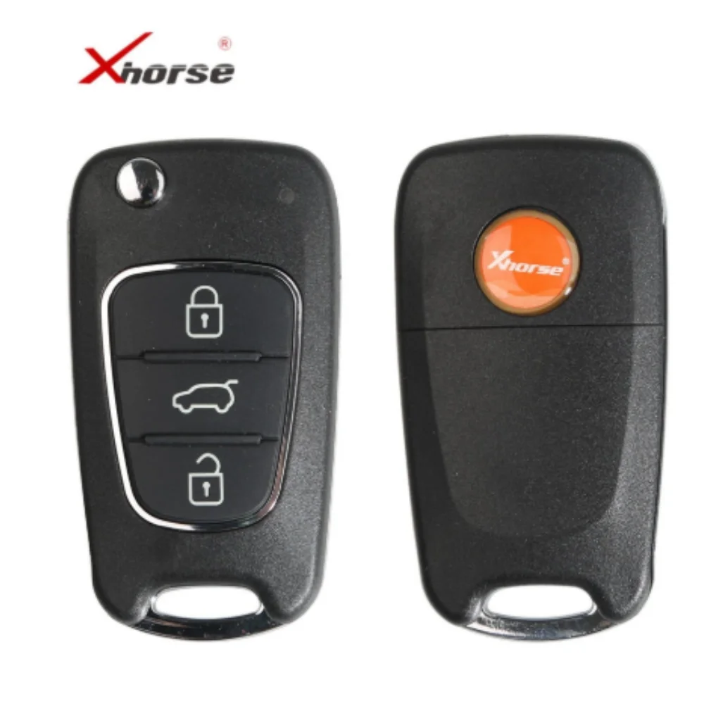 

10PCS/lot Xhorse XKHY02EN Wire Remote Key For Hyundai Flip 3 Buttons