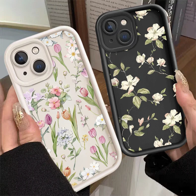 Elegant Floral Design Soft TPU Phone Case