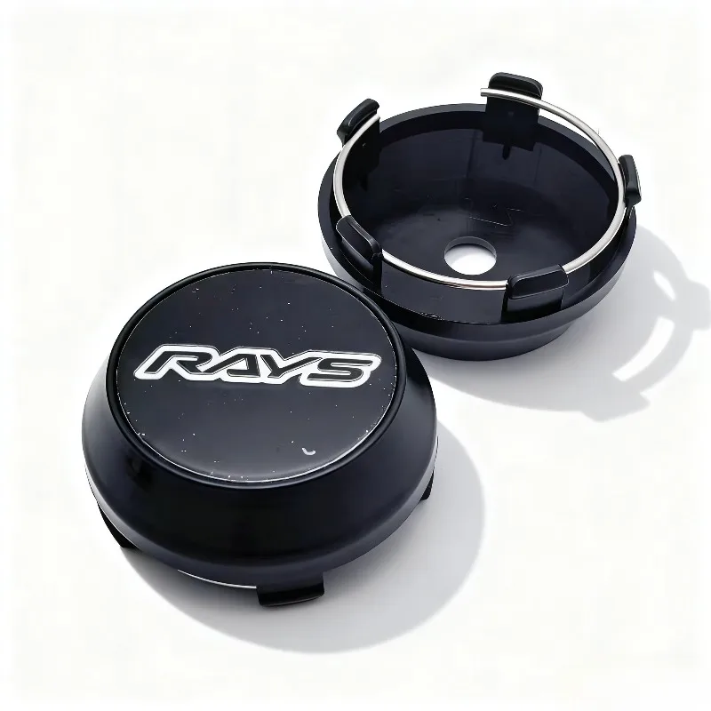 4er-Set JDM RAYS Logo Emblem Radnabenkappen 60MM mit Clips 56MM für Felgen Staubschutz Auto Zubehör – Detail 5