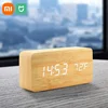 Xiaomi MIJIA Wooden Digital Alarm Clock  LED Table Clock with Temperature for Bedroom Office Desk Decorations 1