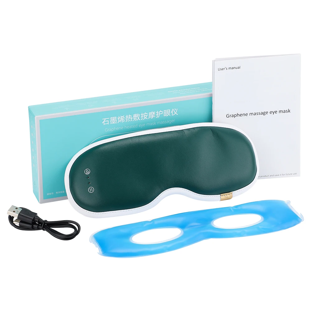 Eye Massage with Heat Vibration Sleep Mask Air Pressure Blackout 3D Charger Dry Hot Compress Eye Massager Instrument